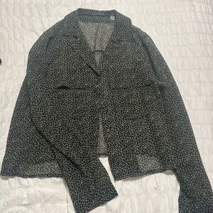 TTAHARI mesh pattered cropped top